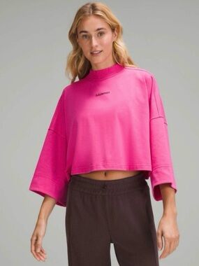 lululemon heavyweight mock neck top sz L